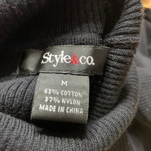 Style & Co Sweaters - Style Co Red Black Color Block Ribbed Turtleneck M Style & Co Sweaters - Style Co Red Black Color Block Ribbed Turtleneck M